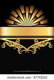 Background with golden ornament for various design artwork