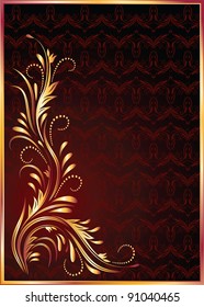 Background with golden ornament for various design artwork