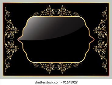 Background with golden ornament for various design artwork
