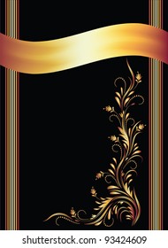 Background with golden ornament for various design artwork