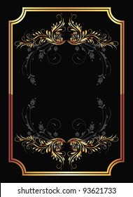 Background with golden ornament for various design artwork