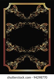 Background with golden ornament for various design artwork