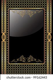 Background with golden ornament for various design artwork