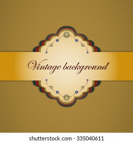 Background with golden ribbon.