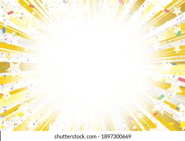 background of golden shiny effect line and stars 