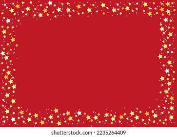 Background with golden stars
Vector illustration on red background
