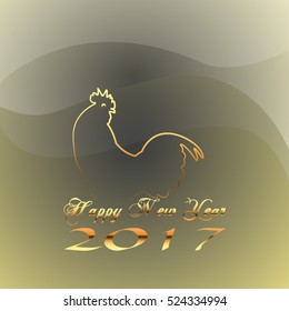 Background with  golden texture rooster logo