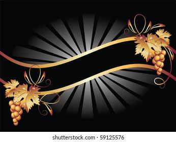 Background with golden vine ornament