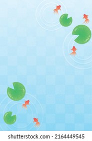 background with goldfish and lotus