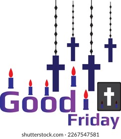 Buen viernes de fondo.Colgando cruces de fondo para buen viernes.
