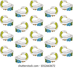 background with goose, print for decoration, packing paper, children's clothes, wallpaper