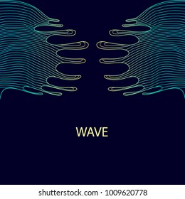 Background with gracefully curved lines
