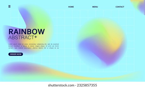 Background gradient blue abstract landing page design. Vector illustration. Future and trendy style.