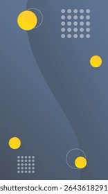 Background gradient blue to gray color lines curved wave and circle gradient yellow. for presentation backdrops and social media.