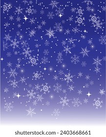 Background - Gradient Blue with Snowflakes