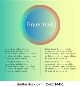 background Gradient Blue and yellow You can add text to it