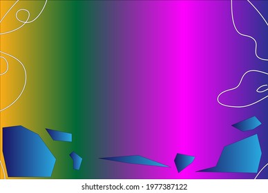 Background with gradient color and abstract shape digital illustration