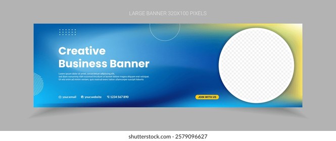 background gradient color banner template design