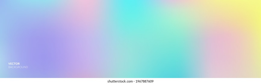 Gradiente de fondo degradado de color fusión de malla abstracta, vector púrpura brillante suave y holográfico patrón iridiscente