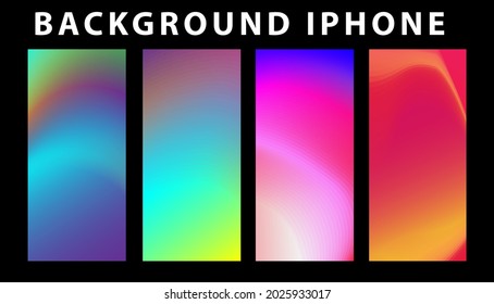 Background Gradient Color Holographic Mobile