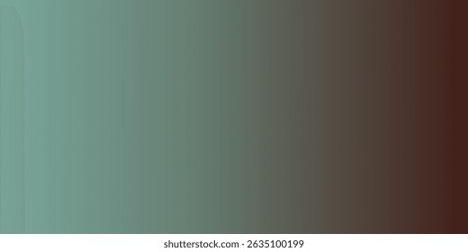 Background gradient color tosca and brown. Linear gradient, horizontal, backdrop, website. Vector
