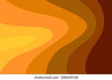 background with gradient curve design with the orange and brown theme. vector illustration
