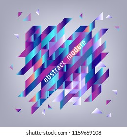 Background with gradient geometric shapes - modern banner with fluid violet and blue colors elements for advertising or business presentation in vector illustration.