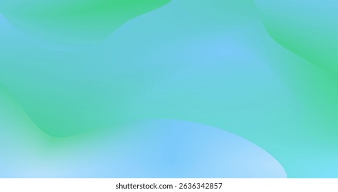 Background with gradient green blue color fluid shape. Different shades and thickness. Abstract pattern.
