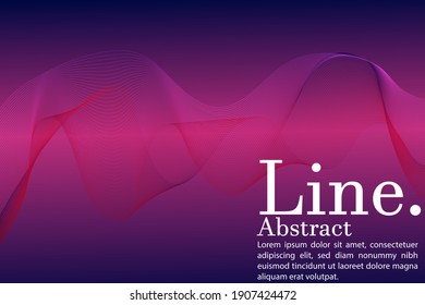 Background gradient line wave dark pink  abstract colour . Modern business brochure, leaflet, flyer, cover, layout template, webiste and landing page