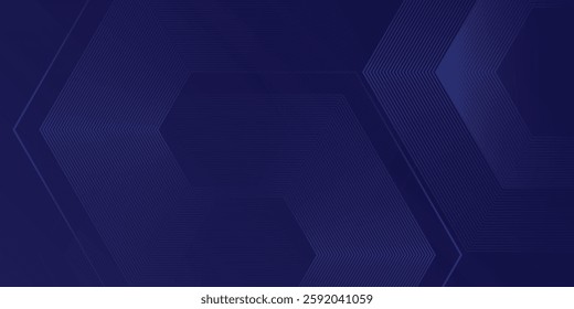 Background gradient lines hexagon pattern. Futuristic technology concept abstract modern simple design