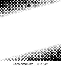 Background with gradient of monochrome circles grid