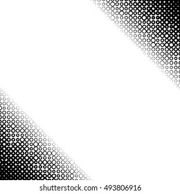 Background with gradient of monochrome circles grid