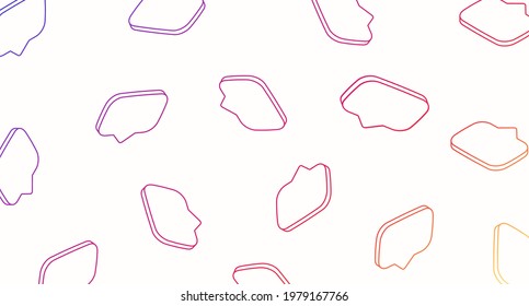 Background with gradient notification messages. Social networking concept. Like marks isolated on light background. Vector illustration 