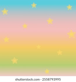 background with gradient in rainbow style with stars