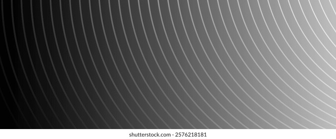 The background is a gradient style with black and gray colors. The background features curved lines, adding a sleek texture. Gradient patterned background vector. Gray background.