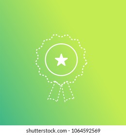 Background is a gradient white color star medal icon