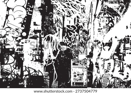 Background graffiti black pattern abstact.