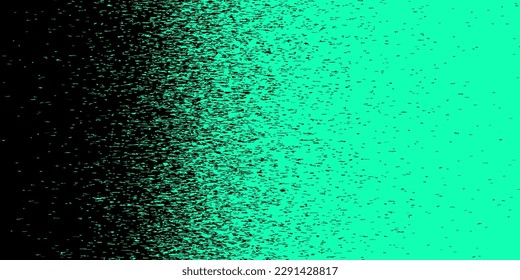 Background with a grainy TV noise effect on green background. Abstract vector noise. Gradient Grunge Texture. Vector Illustration.