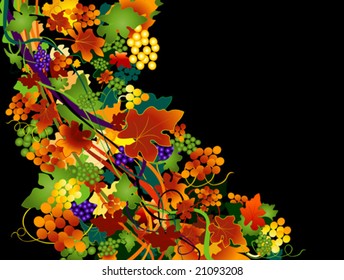 background with grapes
