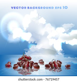 background with grapes
