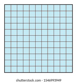 Background with graph paper grid lines on notepad sheet