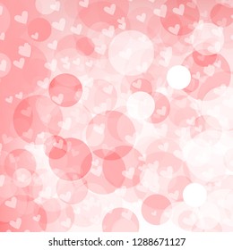 Background graphic bokeh abstract sweet color style white and pink vector love heart valentines day idea design
