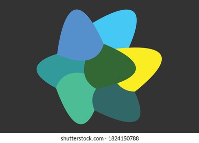 Background graphic fluid splash Many colors
