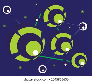 background graphic pictogram  line atom 
