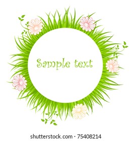 Background with grass. Floral element for design.