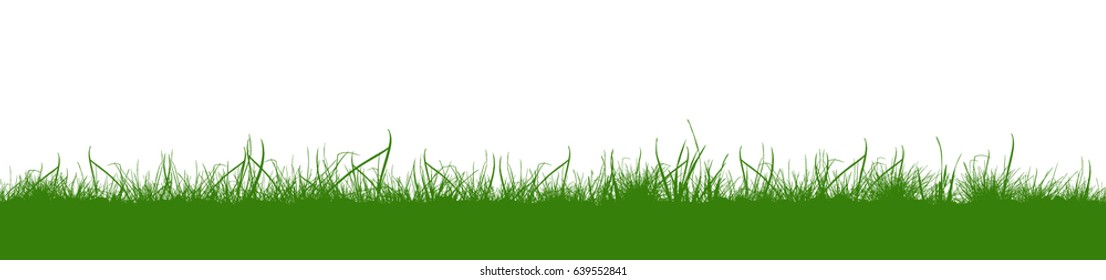Background grass natural silhouette. Vector