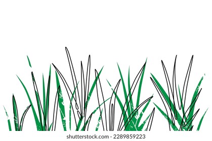 Background with grass. Vector illustration.