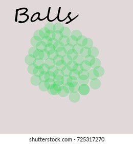 Background gray abstract, bubbles green.