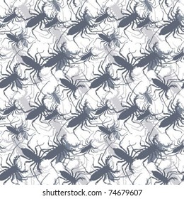 Background with gray and black bugs