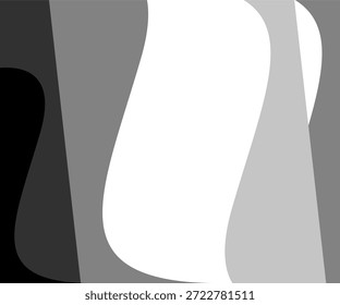 Curva abstrata de cor preta e branca do plano de fundo